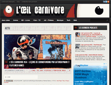 Tablet Screenshot of oeilcarnivore.com
